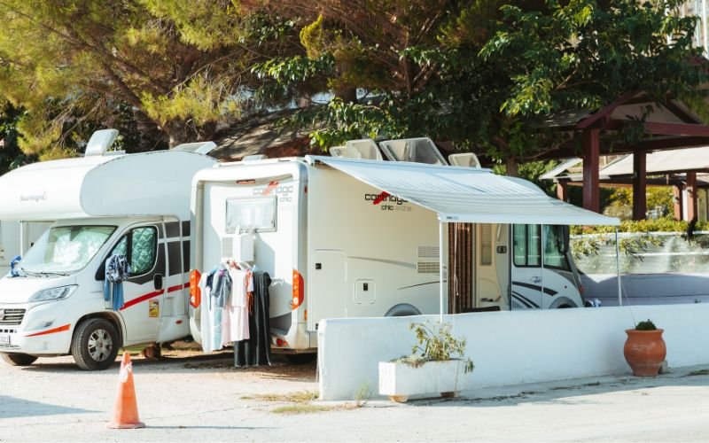 Motorhome stop in Plataria Greece